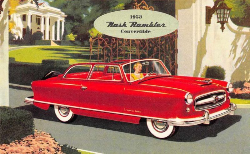 Nash Rambler 1953 Convertible Advertising Vintage Postcard JE359270