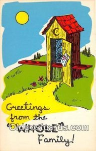 Greetings from the Whole Family Outhouse Unused 