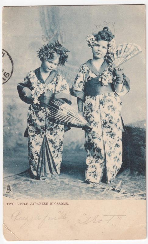 Two Little Japanese Blossoms PC 1902 PMK, By Tuck, Little Geishas Series 571