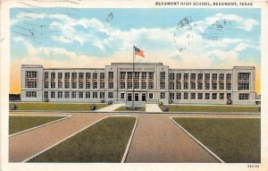 J49/ Beaumont Texas Postcard c1940s High School Building  244