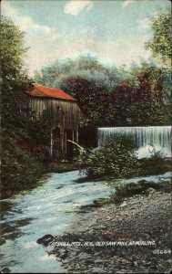 Purling New York NY Old Saw Mill & Falls Catskills c1915 Postcard