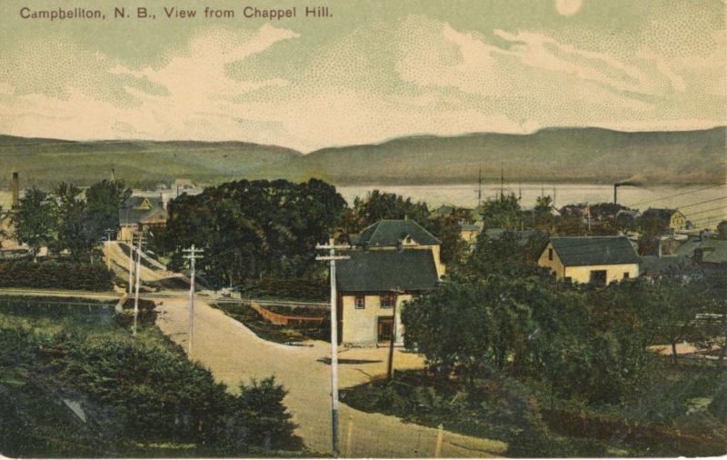 View From Chappel Hill ~ Campbellton New Brunswick NB ~ Vintage Postcard