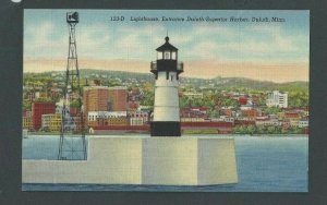 Ca 1932 PPC Lighthouse Duluth MN Mint