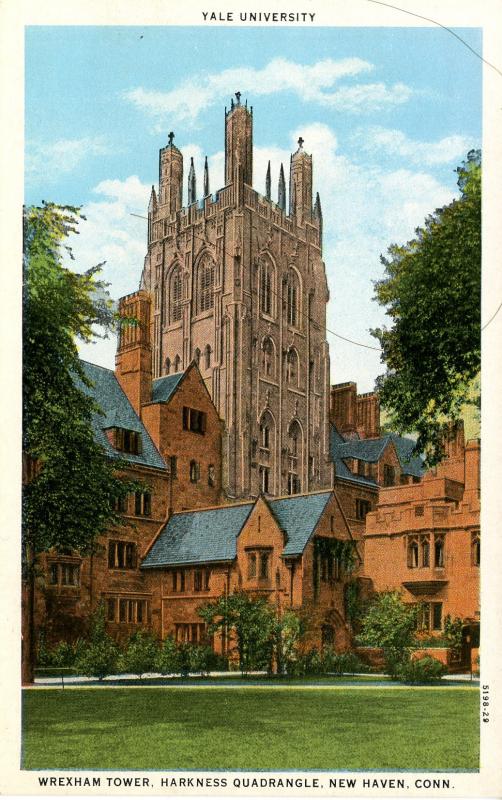 CT - New Haven - Yale University. Wrexham Tower, Harkness Quadrangle