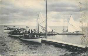 Postcard 1907 Boat Racing Wisconsin Oshkosh After the Race Rotograph 22-12902