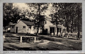 Postcard Curtis Creek County Club in Rensselaer, Indiana
