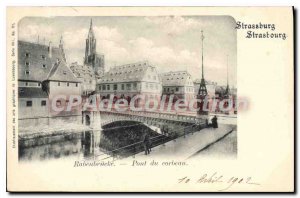 Old Postcard Strassbourg Rabenbrucke raven Bridge