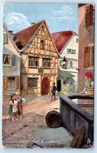 TUCK Oilette~ Schillerhaus iin Marbach LUDWIGSBURG Germany Postcard