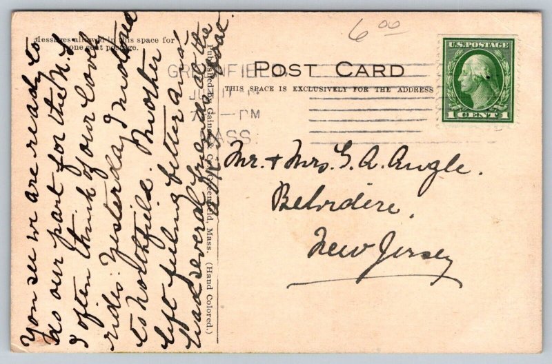 1910  Greenfield   Massachusetts  The Armory   Postcard