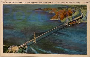 The Golden Gate Bridge as it will  appear when completed San Francisco