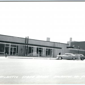 c1950s Atlantic, IA RPPC Atlantic State Bank Postcard Drive Up Teller A105