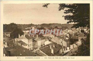 Old Postcard 1877 bourbonne the bathroom the view from the City Hall Park