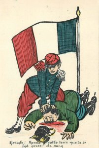 Postcard C-1915 French Military Propaganda German Defeat Patriotic TP24-1196