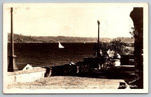 RPPC  Seattle Lake Washington Boulevard  Real Photo Postcard  1952