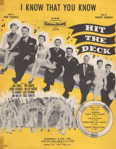 I Know That You Know Hit The Deck Photo Cover Sheet Music