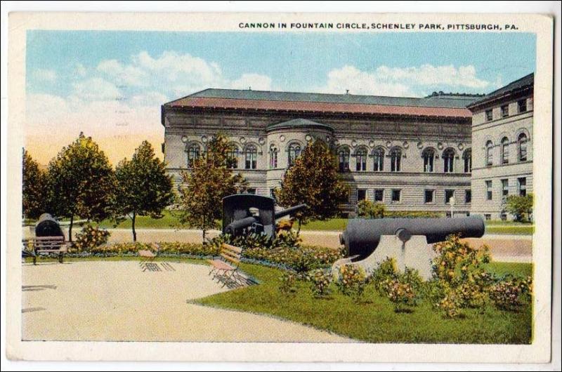 Cannon in Fountain Circle, Schenley Park. Pittsburgh PA