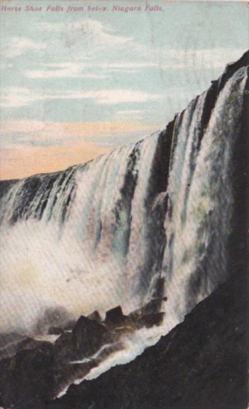 New York Niagara Falls Horse Shoe Falls From Below 1908