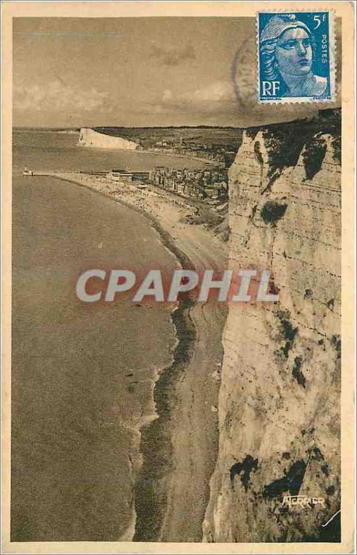 Postcard Modern Treport had Seas Beaches of Treport and Mers views of Cliffs