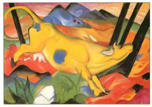 yellow cow by franz marc