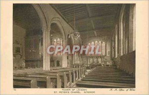 'Old Postcard Tower of London St Peter''s Chapel Interior'