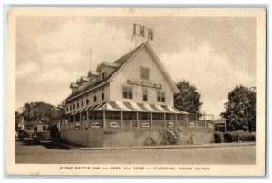 c1940 Stone Bridge Inn Exterior Building Tiverton Rhode Island Vintage Postcard