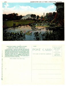 Conservatory and Lily Pond, Lincoln Park, Chicago, Illinois (8495)