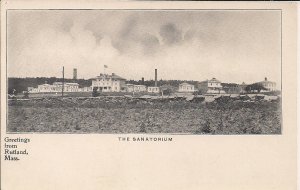 Rutland MA, Sanatorium, State Hospital for Tuberculosis TB, Greetings from, 1907