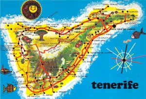 US22 Spain Tenerife island map carte geogrphique