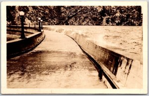 Arrowrock Dam Borse Idaho ID Solid Rock Reservoir Real Photo RPPC Postcard