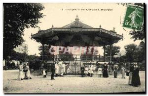 Old Postcard Clichy The Music Kiosk