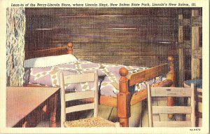 Lean-to Berry-Lincoln Store Where Lincoln Slept New Salem Illinois Postcard