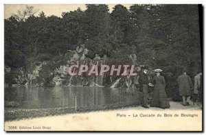 Old Postcard Paris's Bois de Boulogne Cascade