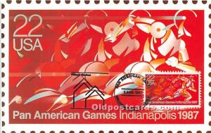 Pan American Games 1987 Indianapolis, Indiana, IN, USA Olympic 1987 Stamp on ...