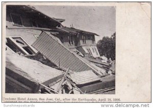 After The Earthquake April 18 1906 Vendome Hotel Annex San Jose California