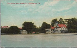 Postcard Cold Spring Park Reservoir Wilmington DE Delaware