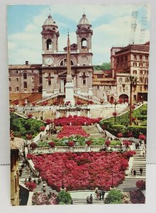 Trinita dei Monti Rome Italy Europe Vintage Postcard