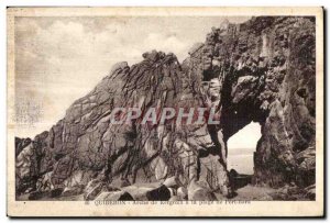 Old Postcard Quiberon Ark Rergroix has the Beach of Port Bara