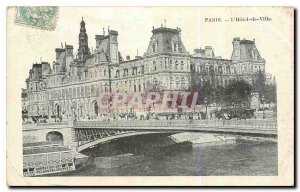 Old Postcard Paris Hotel de Ville