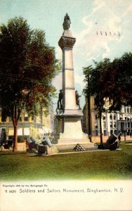 New York Binghamton Soldiers and Sailors Monument 1907 Rotograph