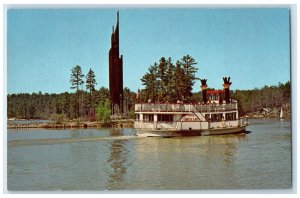 c1960 Paddlewheeler Robert Lee Carillon Ferry Stone Mountain Georgia Postcard