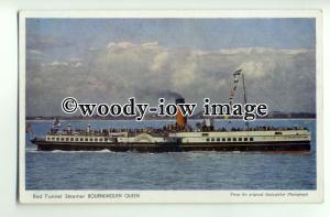 f0638 - Red Funnel Paddle Steamer - Bournemouth Queen - postcard