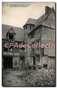 Old Postcard Caudebec-en-Caux Old House Grande Rue