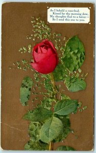 Postcard - As I beheld a rose-bud 
