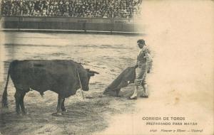 Spain - Bullfighting Corrida de toros preparando para Matar 01.79