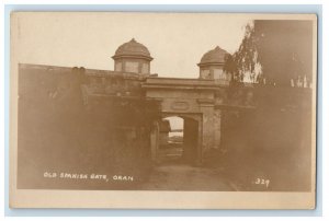 c1920's Old Spanish Gate At Oran Algeria RPPC Photo Unposted Vintage Postcard