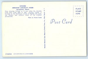1960 Springfield Illinois Postcard Kitchen Abraham Lincoln's Home Interior View