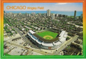 Wrigley Field Baseball Chicago Cubs & Downtown Chicago Illinois 4 by 6