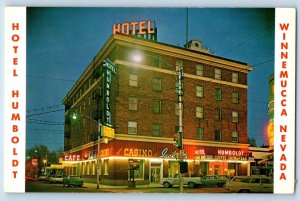 Winnemucca Nevada NV Postcard Hotel Humboldt Casino Liberal Slot Machine c1960