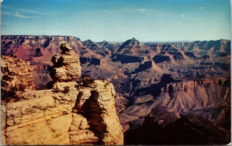 Grand Canyon National Park Arizona Scenic Desert Landscape Chrome Postcard