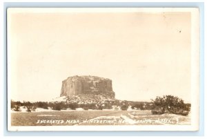 ENCHANTED MESA IN WINTER GRANTS NEW MEXICO NM REAL PHOTO RPPC POSTCARD (GM3)